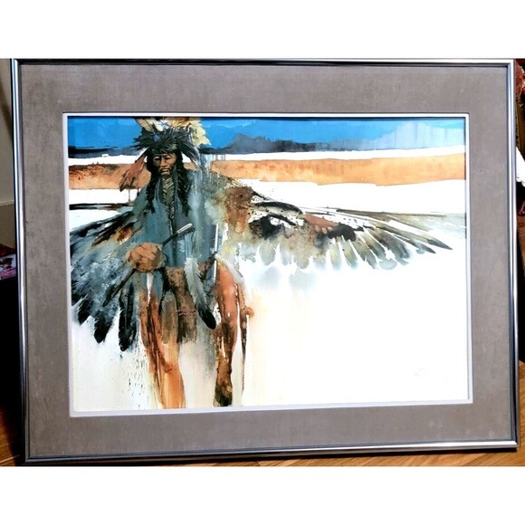 Morten Solberg original art One With Earth & Sky Native American signed numbered - Picture 11 of 16